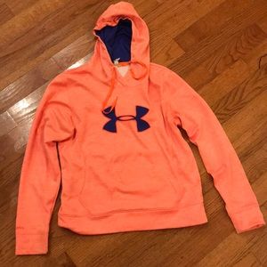 Under Armour Orange and Navy Sweatshirt xl